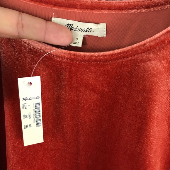 Madewell Velvet Butterfly Top on Burnt Orange NWT - Picture 7 of 8